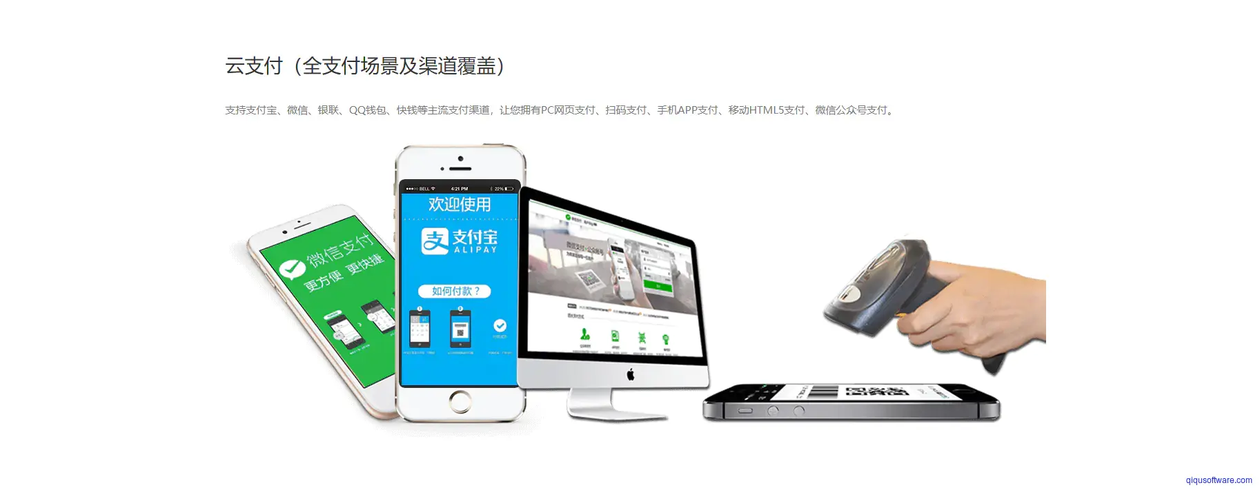 图片[1]-支付系统（微信、支付宝、京东、PAYPAL、银联等）（部署+2h4g服务器一年）-齐趣软件——小程序网站APP开发
