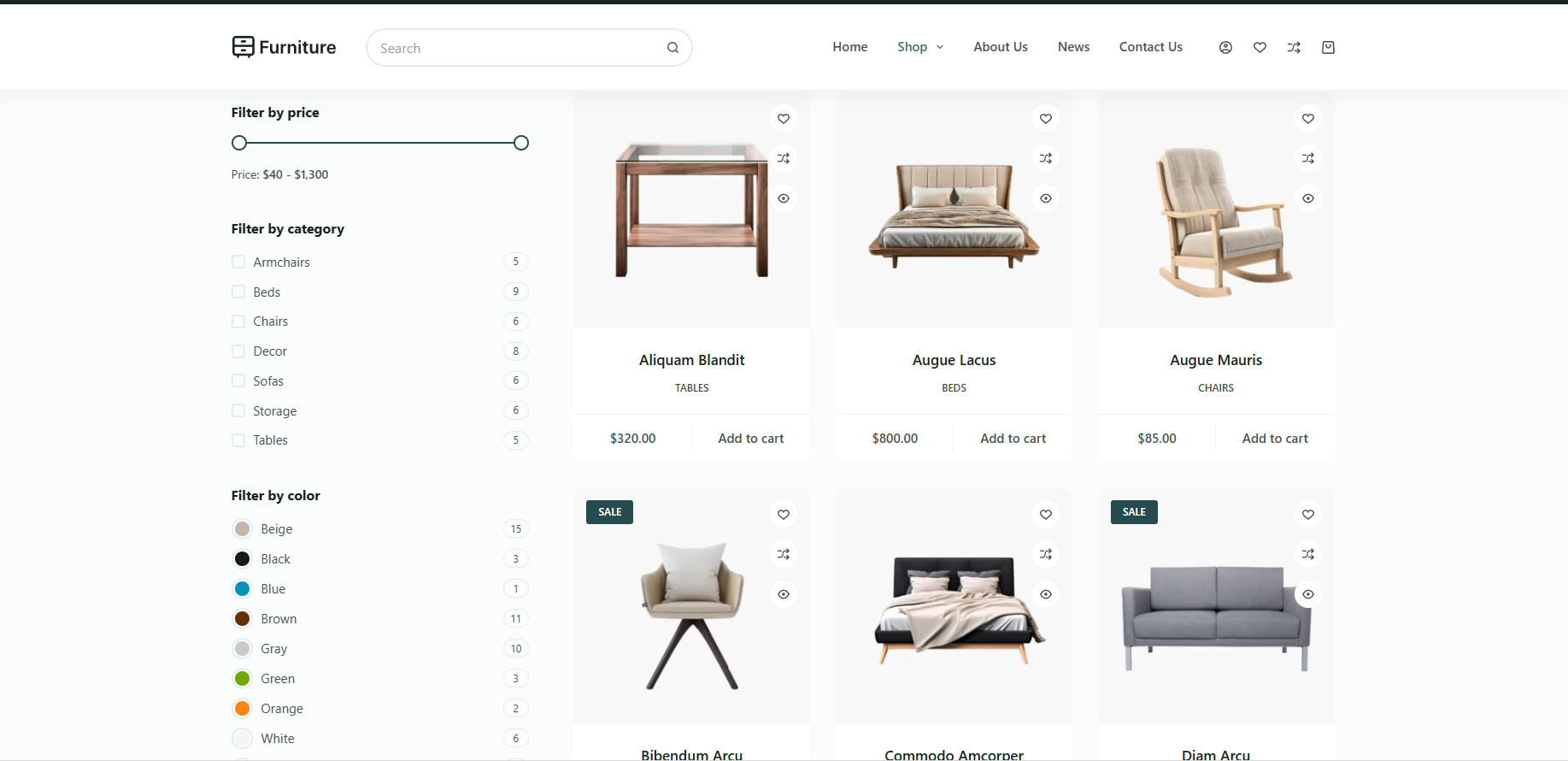 家具沙发(2c)-齐趣软件——小程序网站APP开发